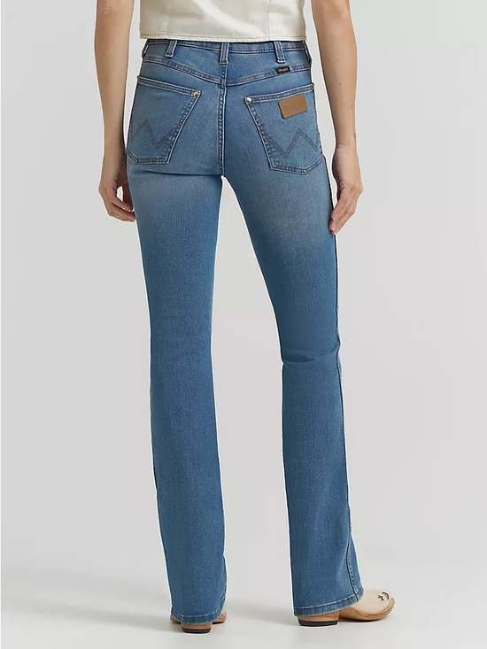 Wrangler Women's Lainey Wilson Boot Cut Jeans - Dark Blue Wash 30 - Picture 6 of 9